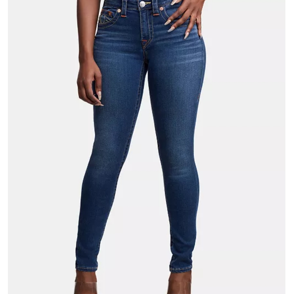 Amazing True Religion Curvy Mid Rise Skinny Jeans!